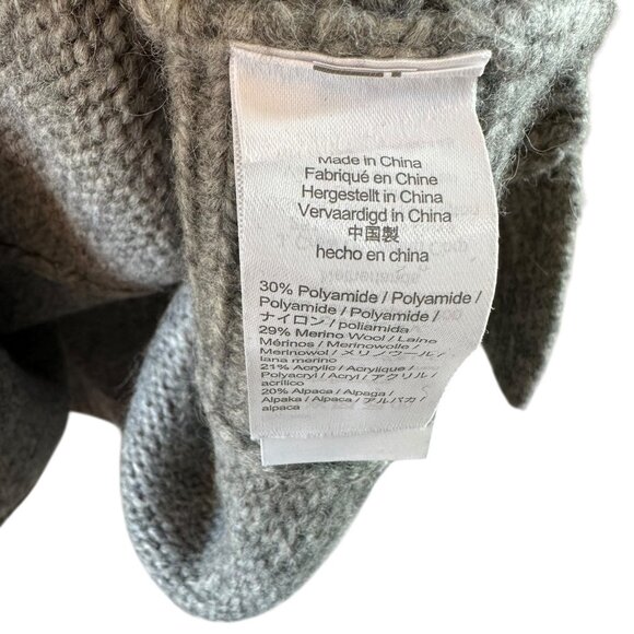 J Crew Relaxed Turtleneck Poncho Sweater Wool Alpaca Oversized Chunky Knit M/L - Picture 7 of 7